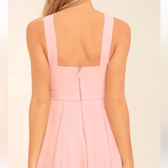 Lulu’s forevermore blush pink skater dress - Picture 2 of 5